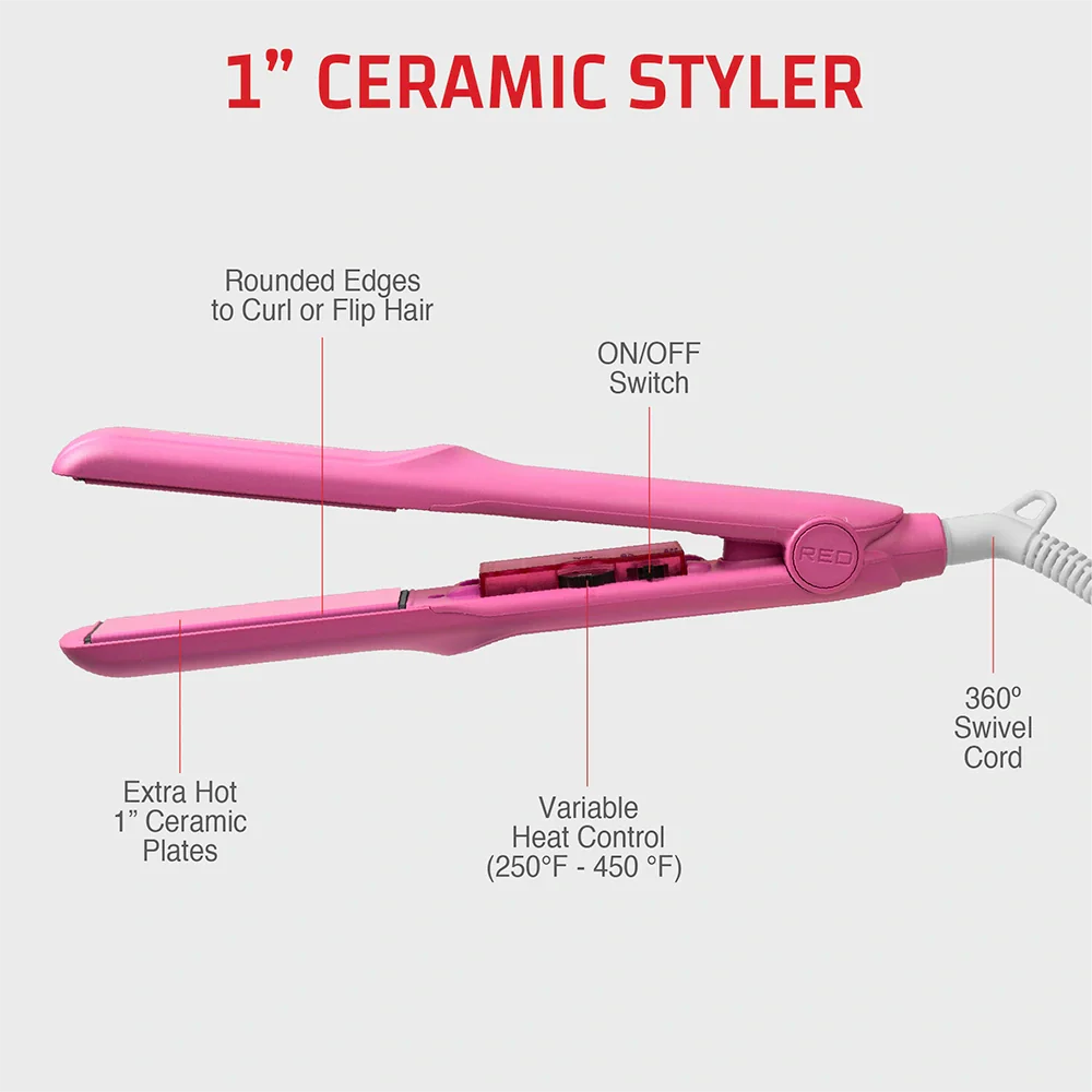 RED by KISS 1" Adjustable Heat Ceramic Styler - Image 5