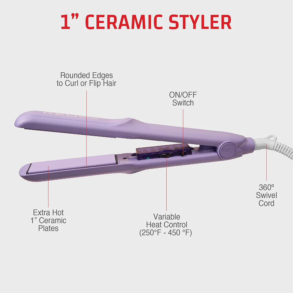 RED by KISS 1" Adjustable Heat Ceramic Styler - Image 6