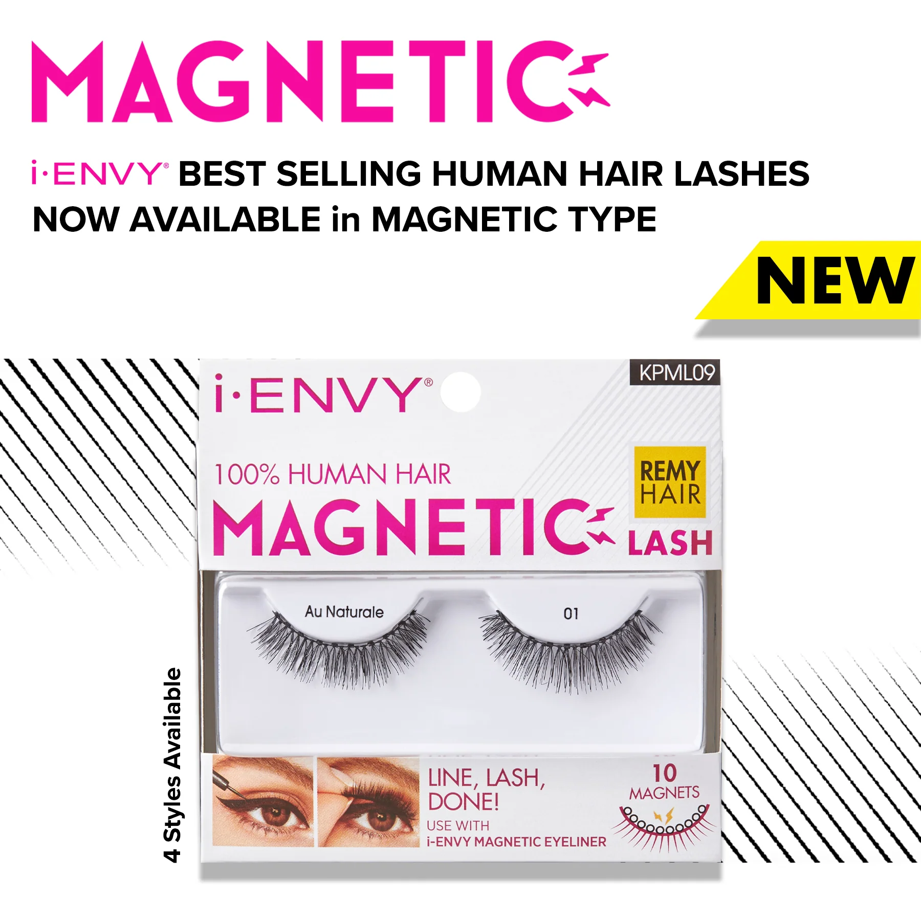 I-ENVY 100% Human Hair Strip Magnetic Lashes