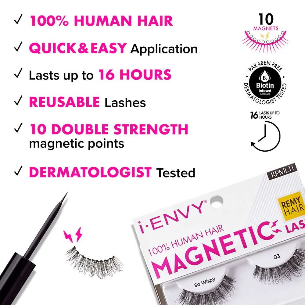 I-ENVY 100% Human Hair Strip Magnetic Lashes - Image 15
