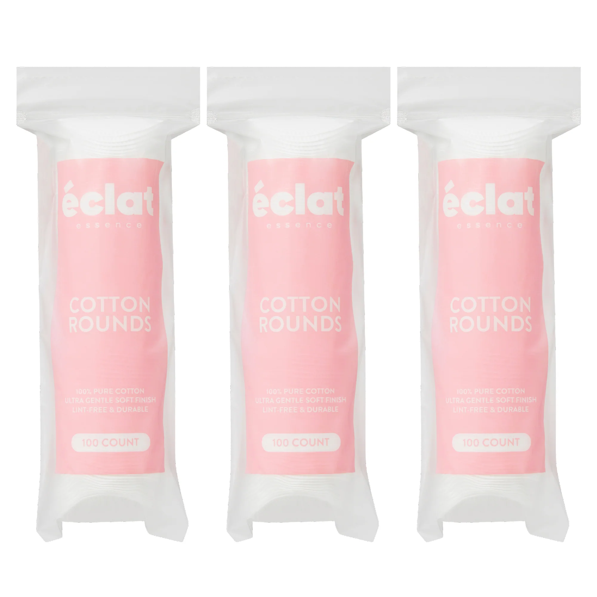 éclat 100% Pure Cotton Rounds – Ultra Soft, Vegan & Hypoallergenic Pads for Skincare (100 Count) - Image 7