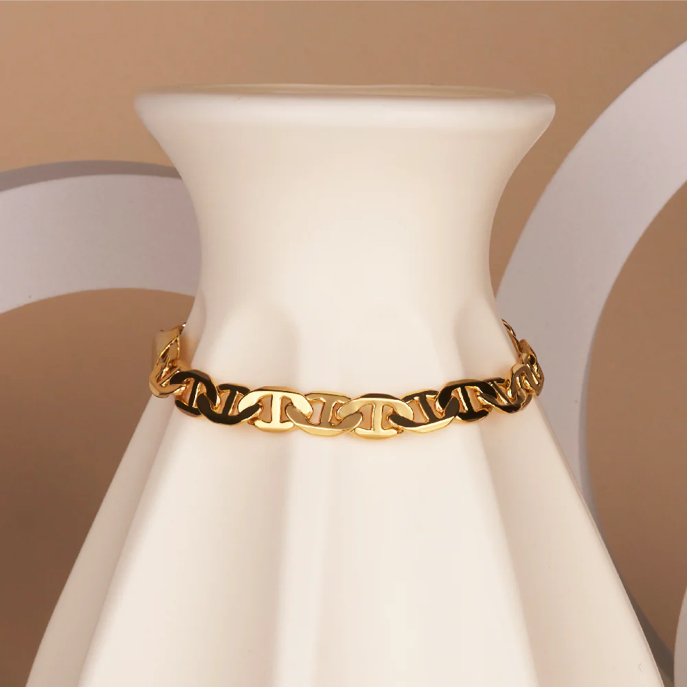 RED by KISS 14K Gold Plated Anchor Chain Bracelet - Image 3