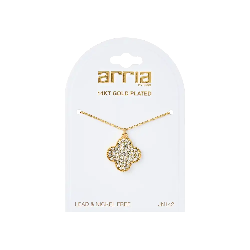 Arria 14K Gold Plated Clover Quatrefoil Alhambra Motif Pendant Necklace - Image 6