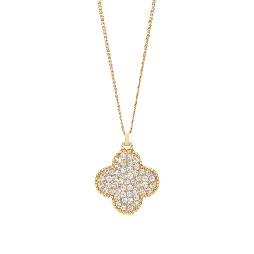 Arria 14K Gold Plated Clover Quatrefoil Alhambra Motif Pendant Necklace - Image 8