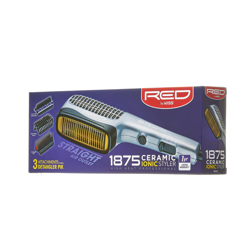 RED by KISS 1875 Ceramic Ionic Styler 3 Styling Attachments - Image 7