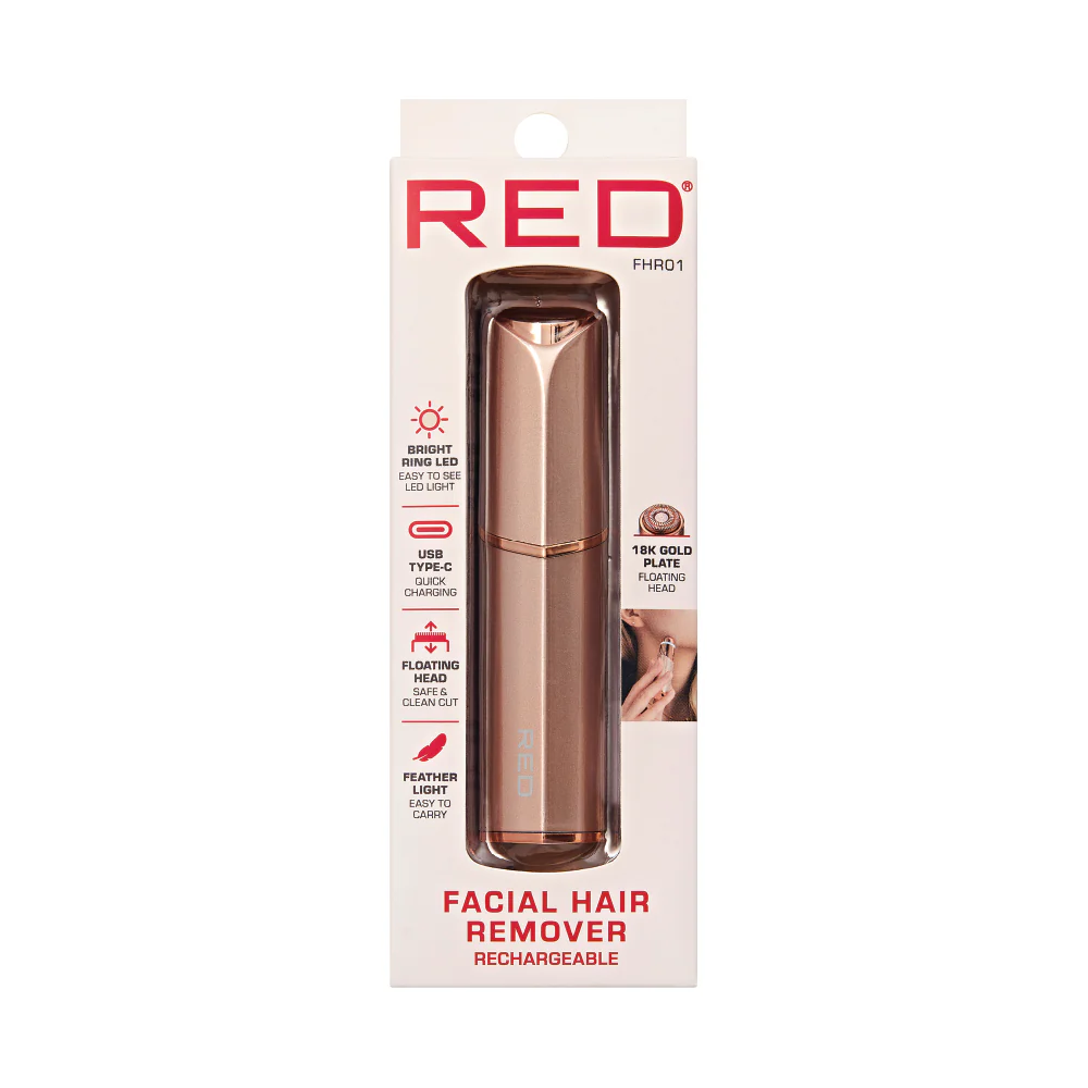 RED by KISS 18K Gold Rechargeable Facial Hair Remove - Image 19