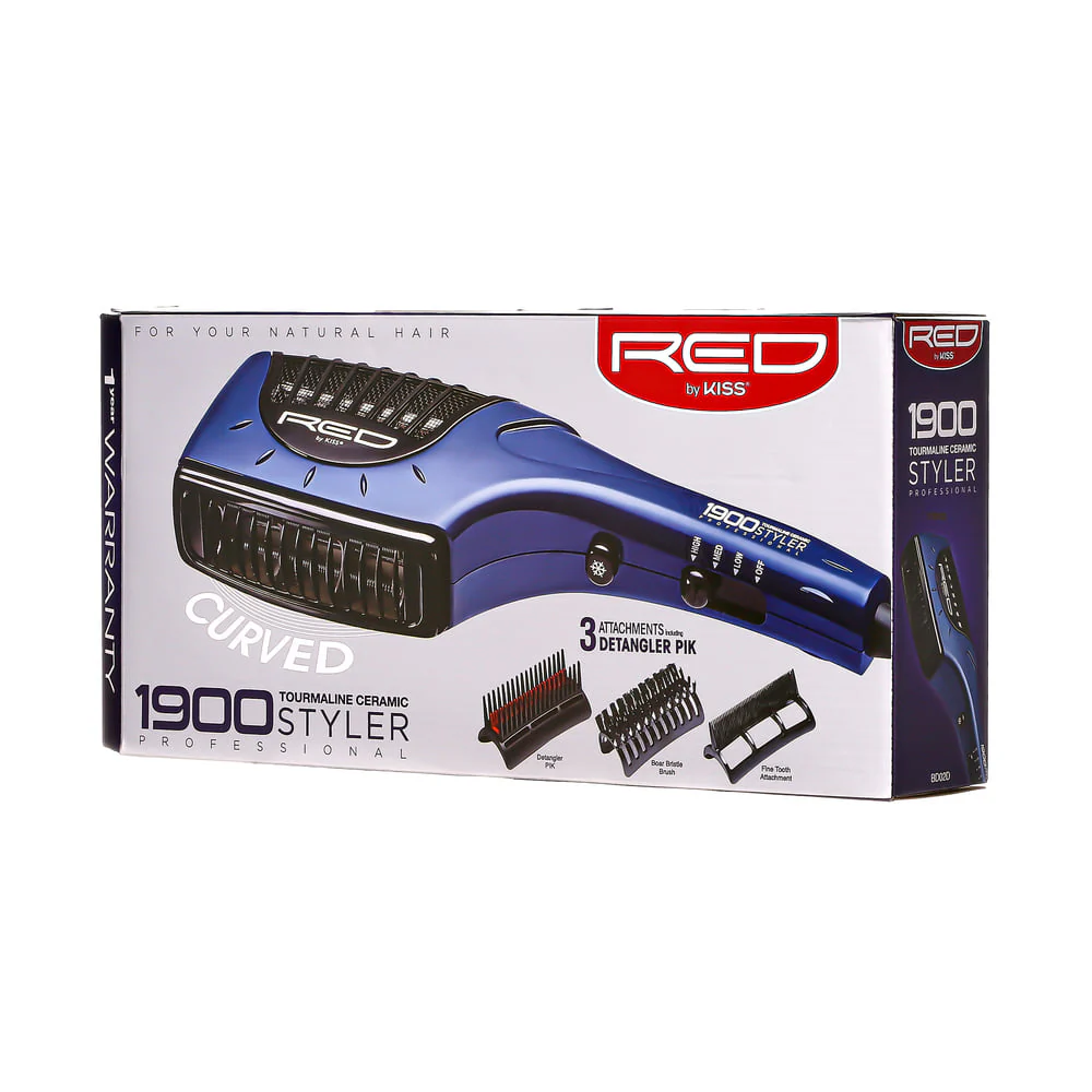RED by KISS 1900 Tourmaline Ceramic Styler 3 Styling Attachments - Image 7