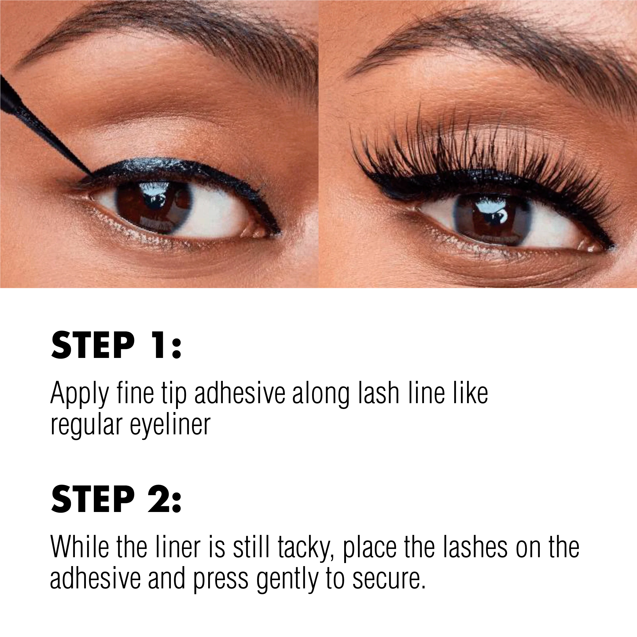 I-ENVY 2-in-1 Brush-On Eyeliner Lash Glue - Black - Image 4