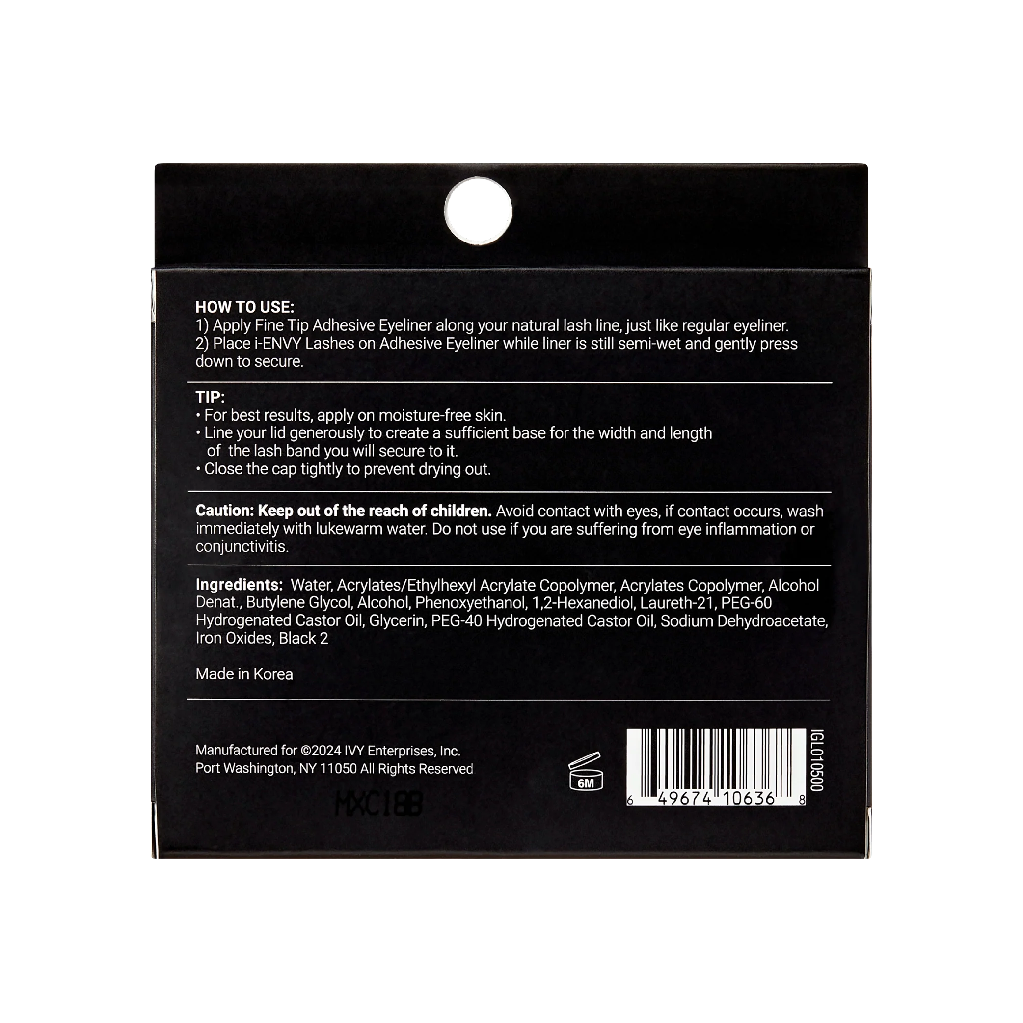 I-ENVY 2-in-1 Brush-On Eyeliner Lash Glue - Black - Image 6