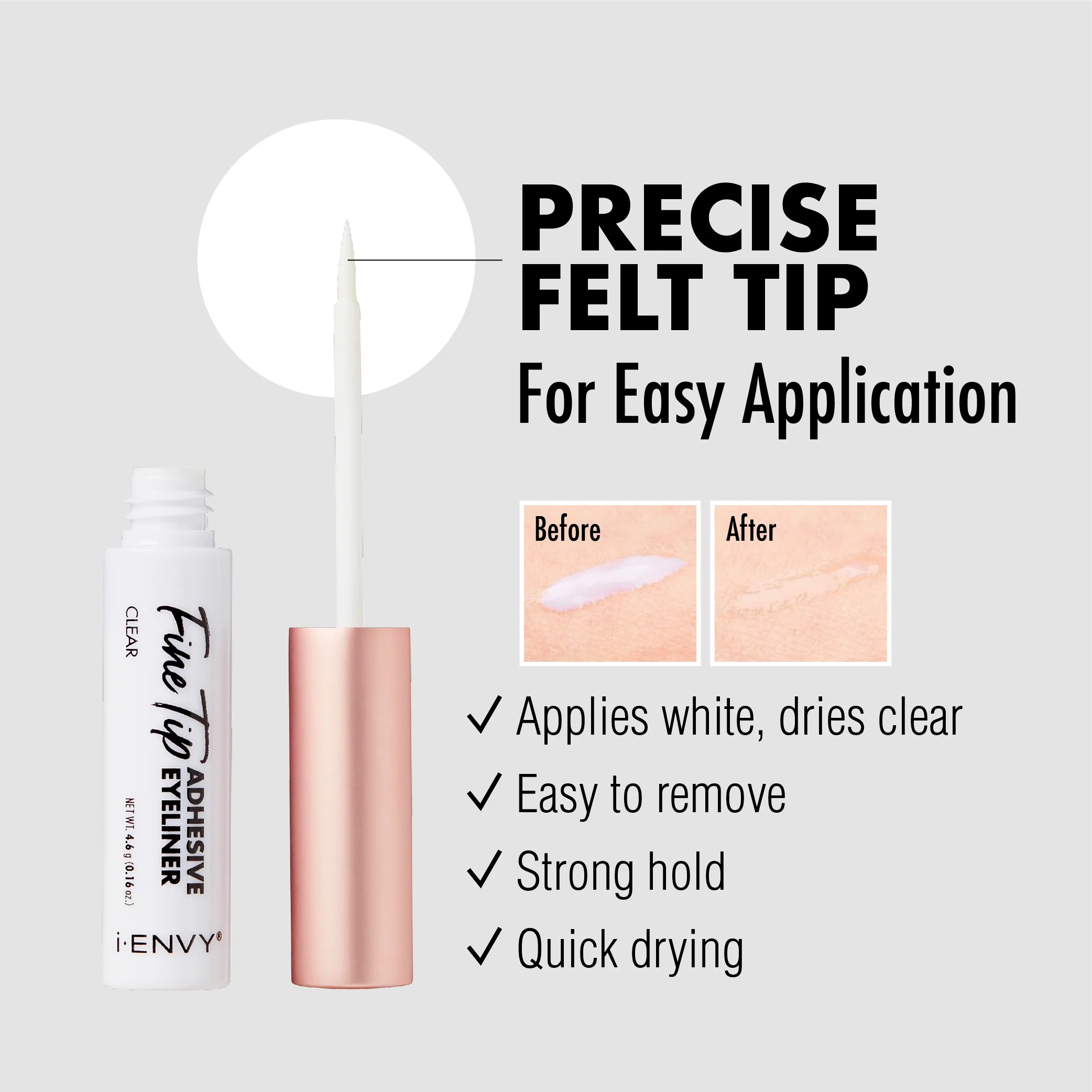 I-ENVY 2-in-1 Brush-On Eyeliner Lash Glue - Clear - Image 3