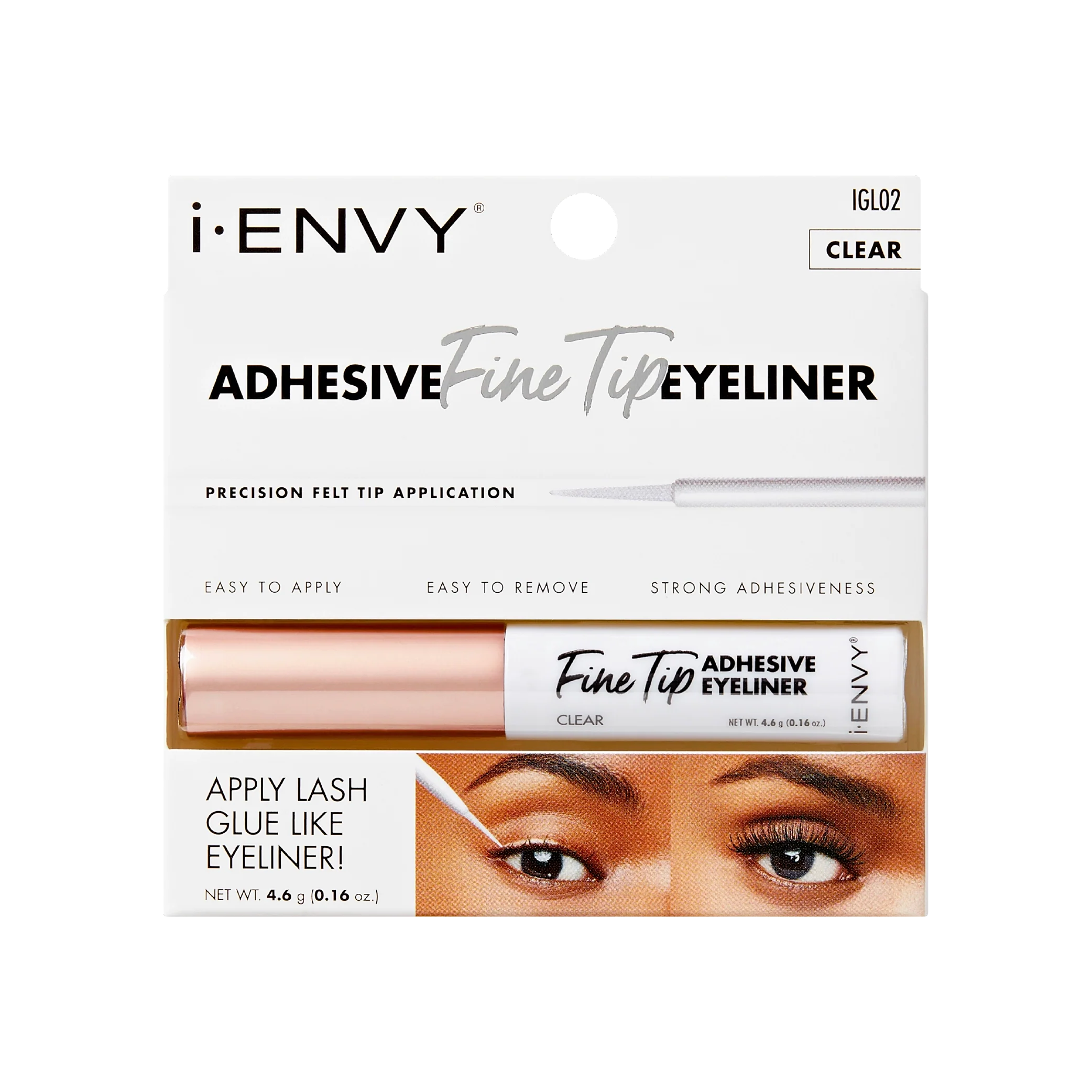 I-ENVY 2-in-1 Brush-On Eyeliner Lash Glue - Clear - Image 5
