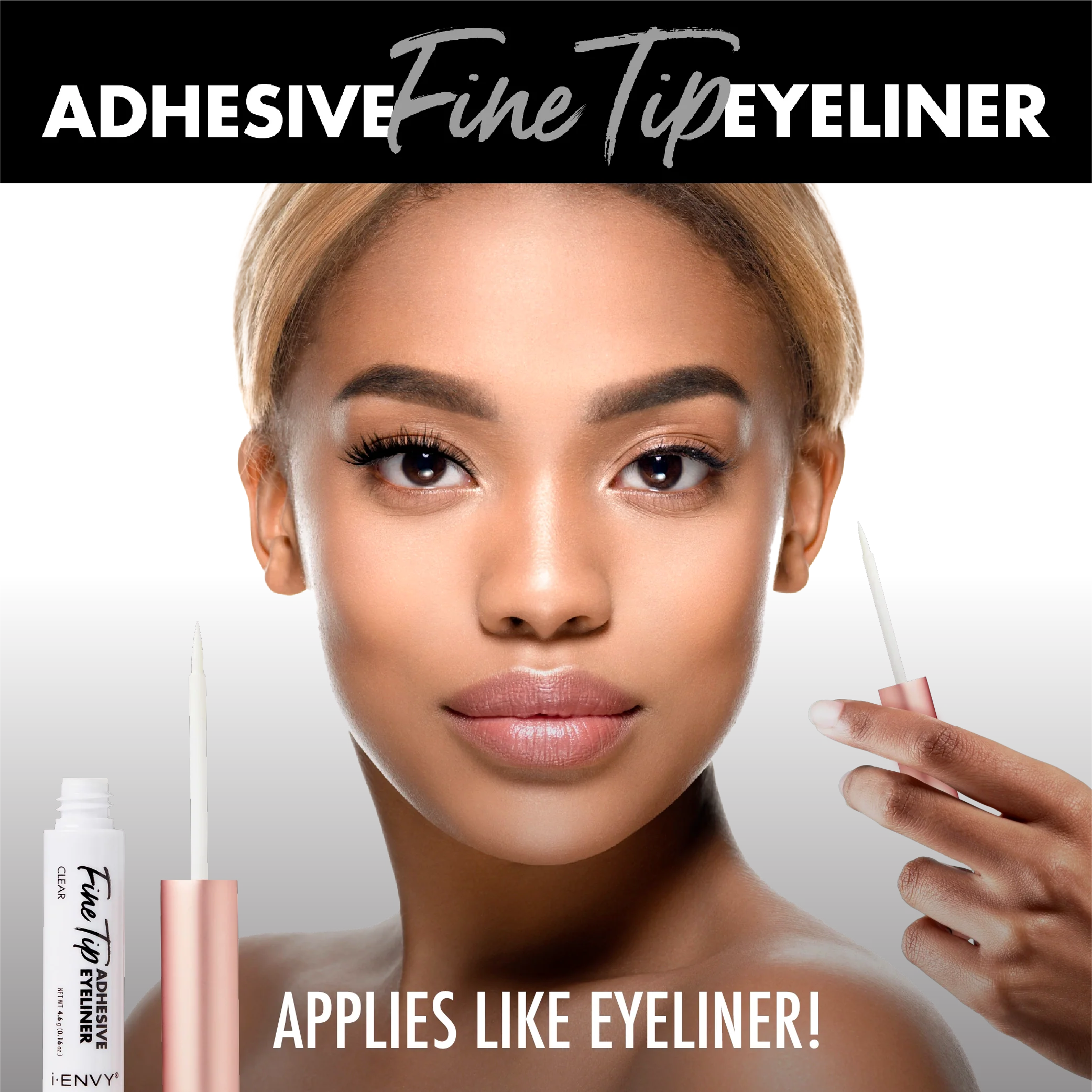 I-ENVY 2-in-1 Brush-On Eyeliner Lash Glue - Clear - Image 7