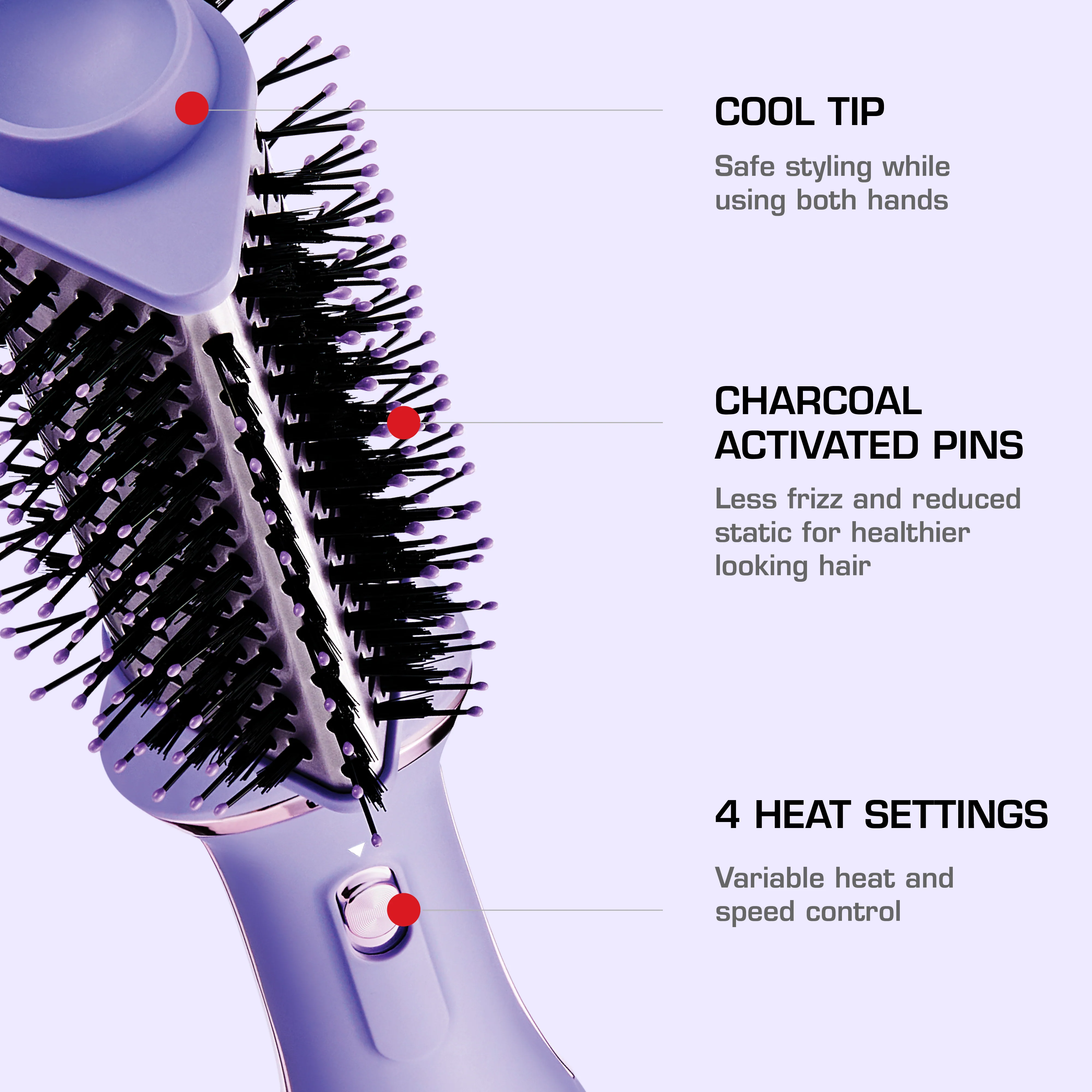 RED by KISS 2-in-1 Hot Air Brush & Volumizer One-Step Blow Dryer Styler - Image 4