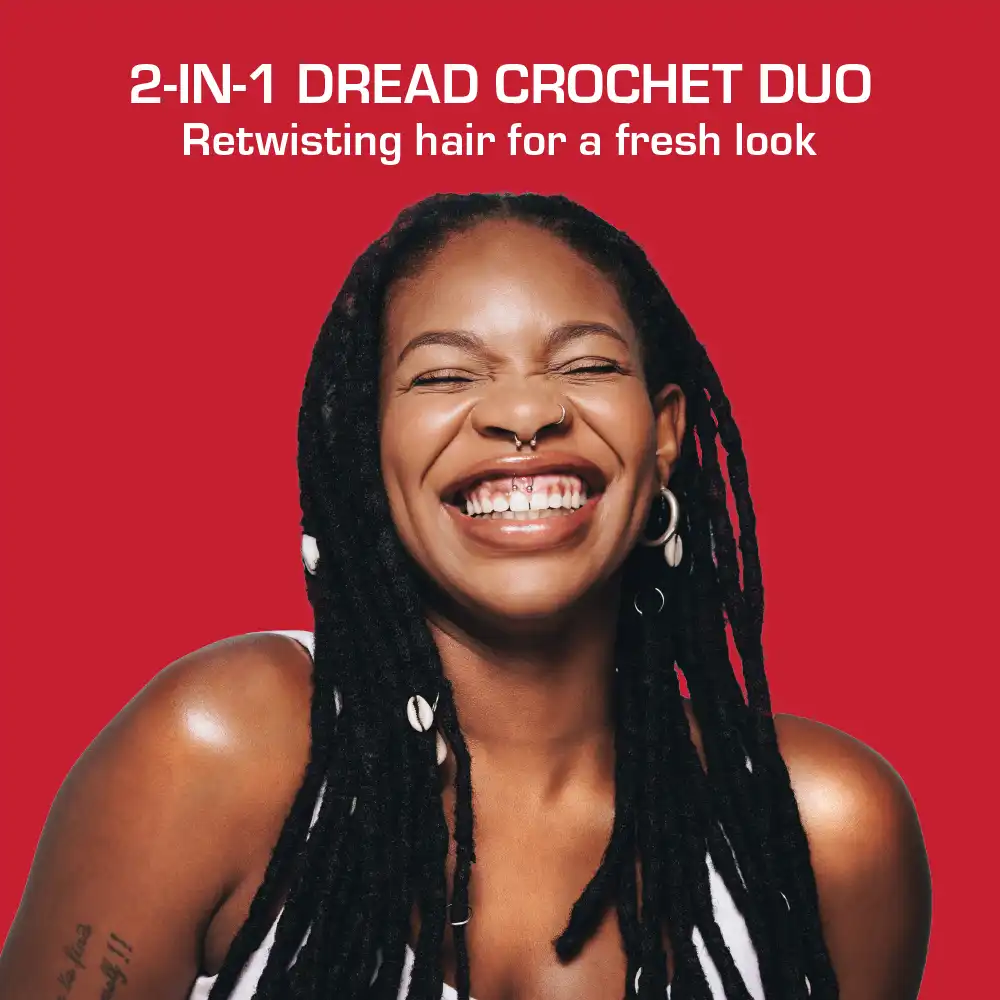 RED by KISS 2-in-1 Locking Needle & Crochet Hook Duo for Dreadlocks - Image 5