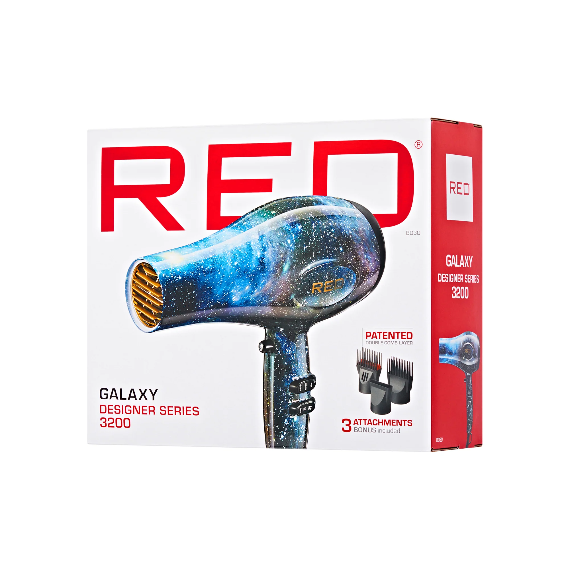 RED by KISS 3200 Detangler Hair Dryer 3 Styling Attachments - Image 19