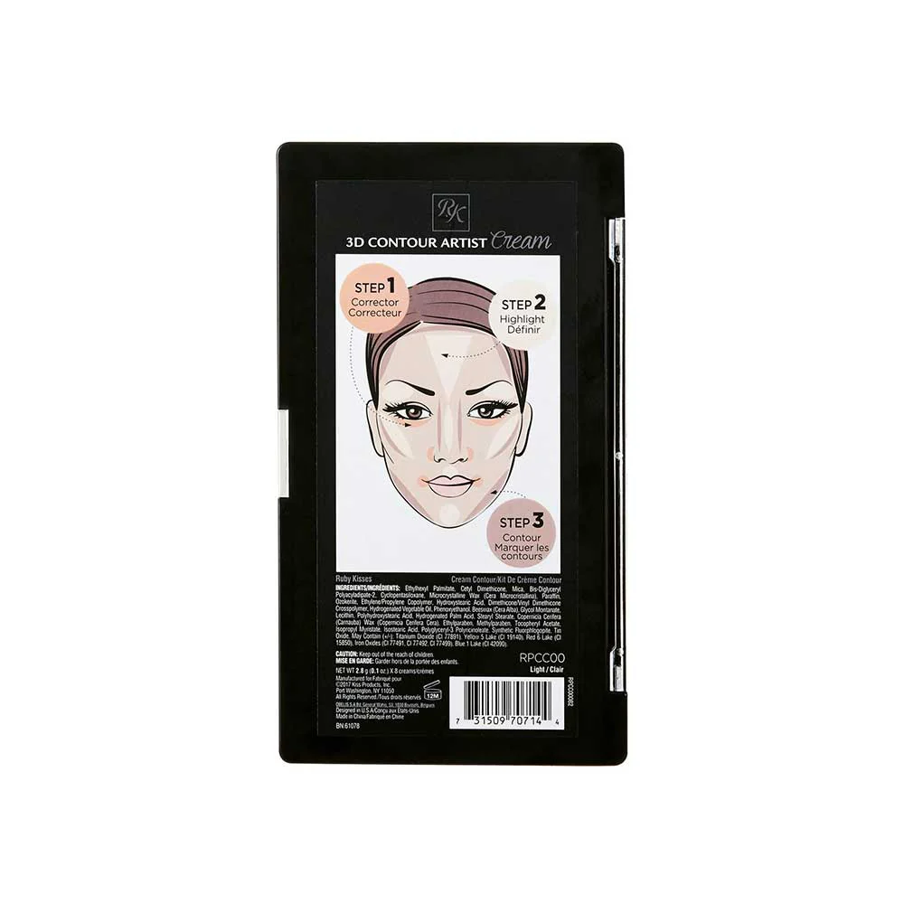 Ruby Kisses 3D Contour Cream Multi-Palette With Highlighter & Blush - Image 10