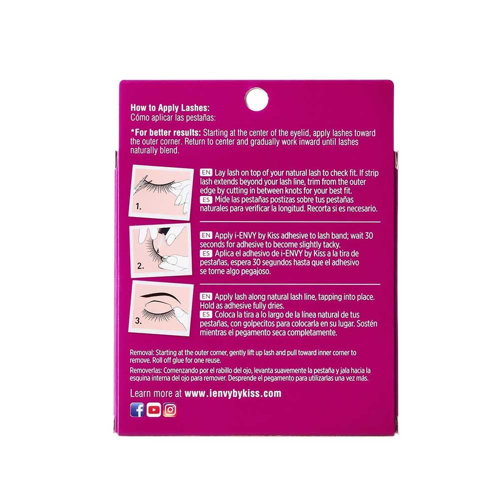 I-ENVY 3D Strip Lashes, 3 Pairs Fluffy & Wispy Volume False Eyelashes with Clear Band - Image 10