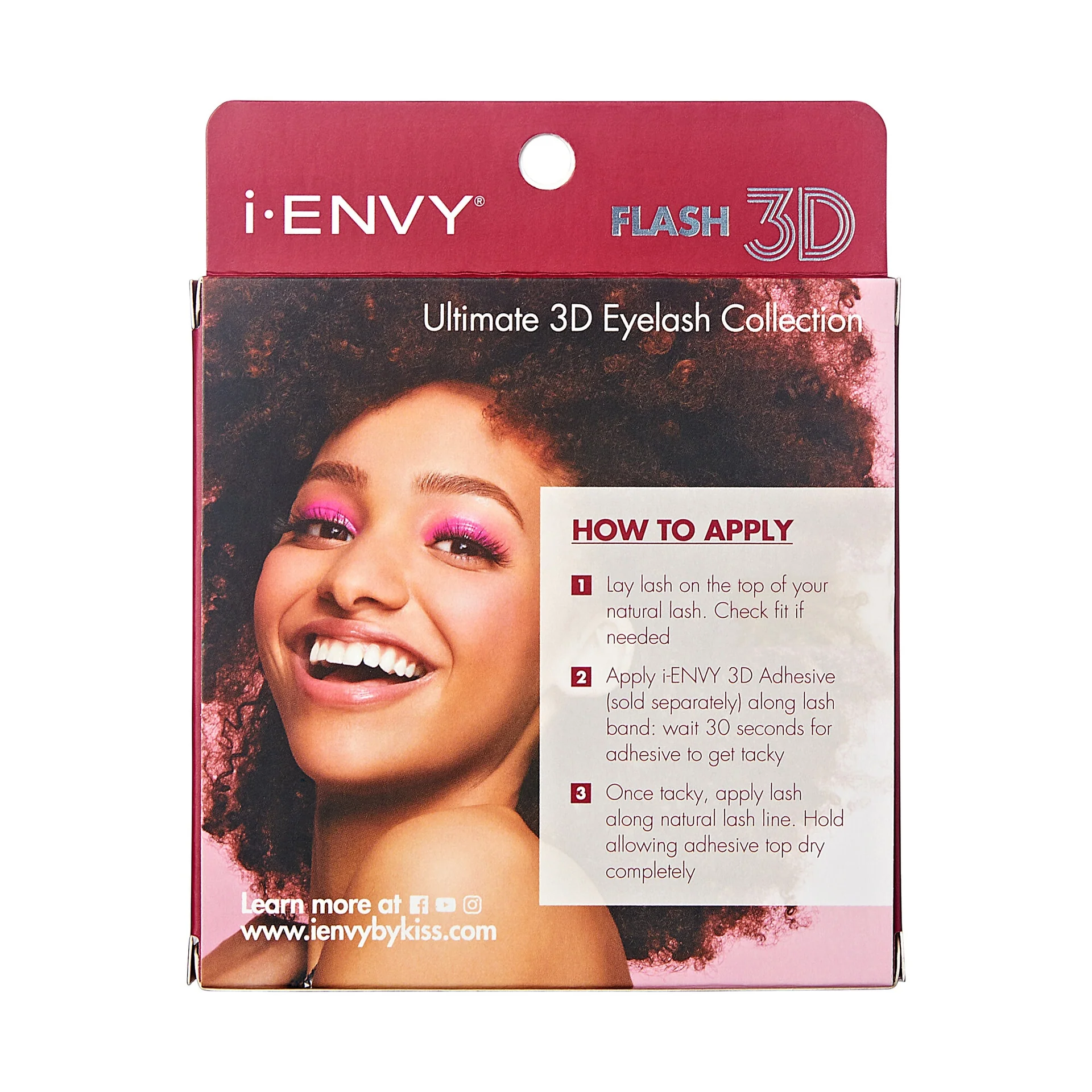 I-ENVY 3D Strip Lashes, 3 Pairs Fluffy & Wispy Volume False Eyelashes with Clear Band - Image 30