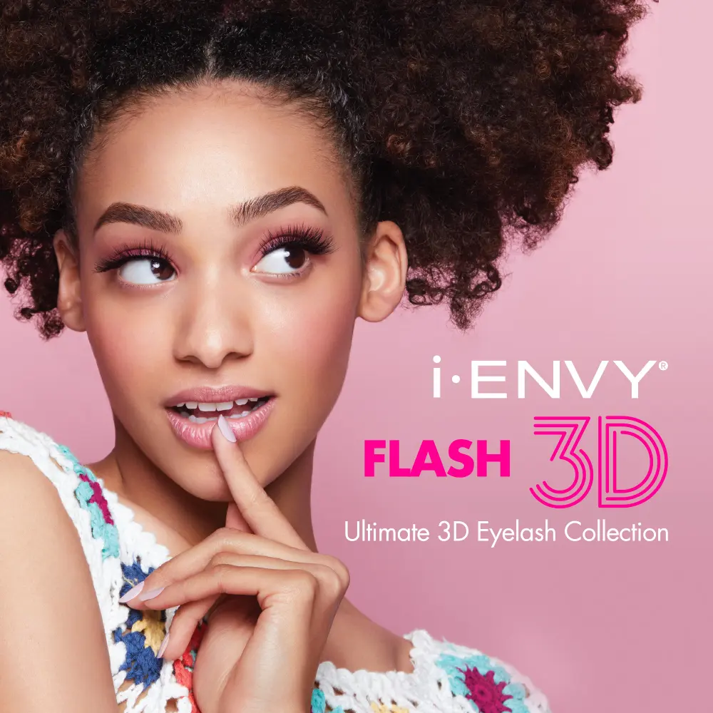 I-ENVY 3D Strip Lashes, 3 Pairs Fluffy & Wispy Volume False Eyelashes with Clear Band - Image 33