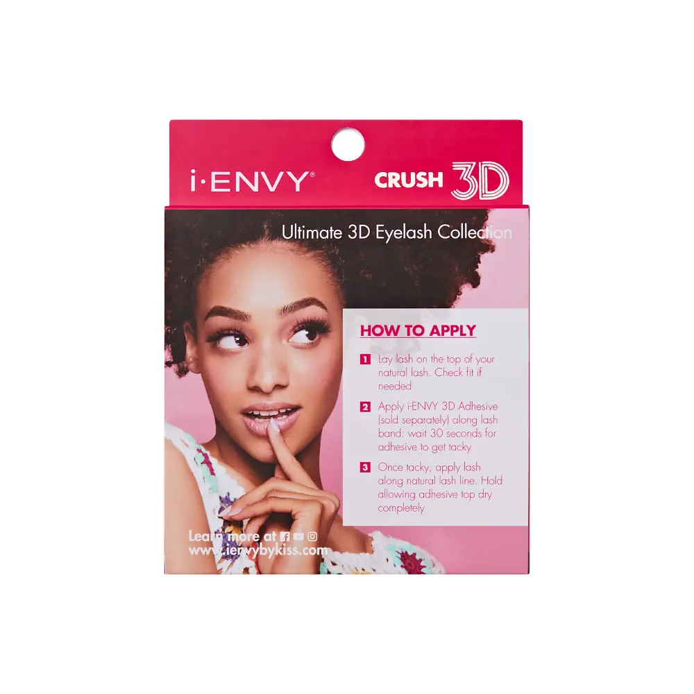 I-ENVY 3D Strip Lashes, 3 Pairs Fluffy & Wispy Volume False Eyelashes with Clear Band - Image 39