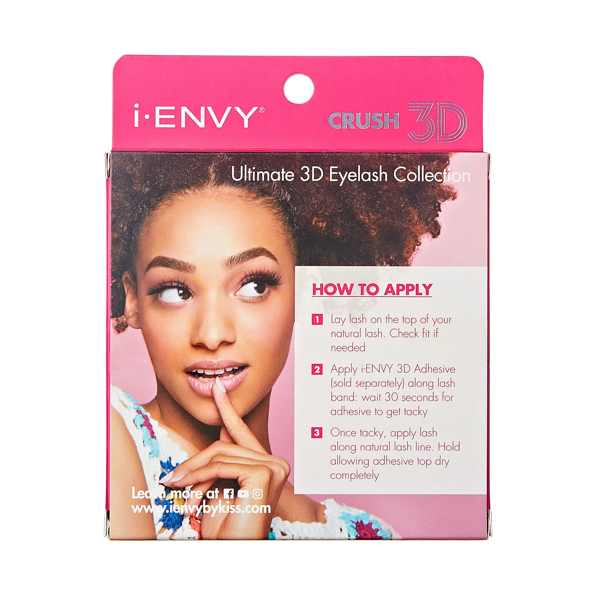 I-ENVY 3D Strip Lashes, 3 Pairs Fluffy & Wispy Volume False Eyelashes with Clear Band - Image 42