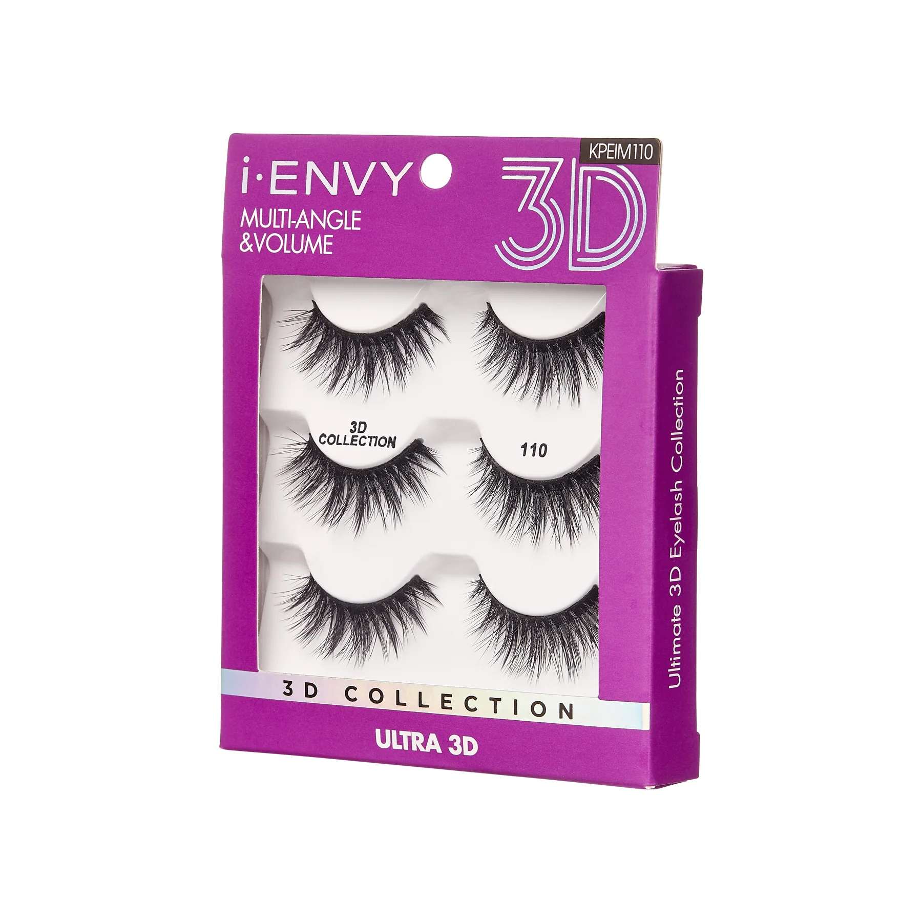 I-ENVY 3D Strip Lashes, 3 Pairs Fluffy & Wispy Volume False Eyelashes with Clear Band - Image 47