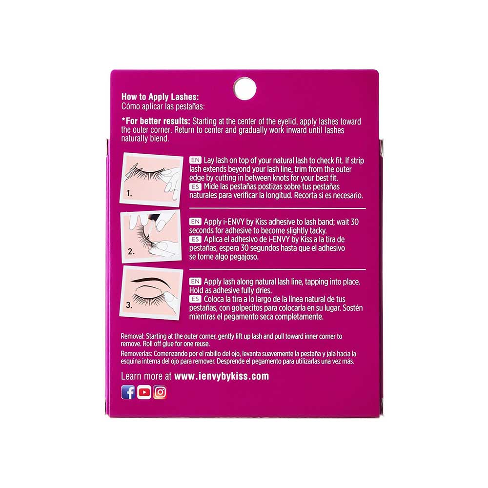 I-ENVY 3D Strip Lashes, 3 Pairs Fluffy & Wispy Volume False Eyelashes with Clear Band - Image 5