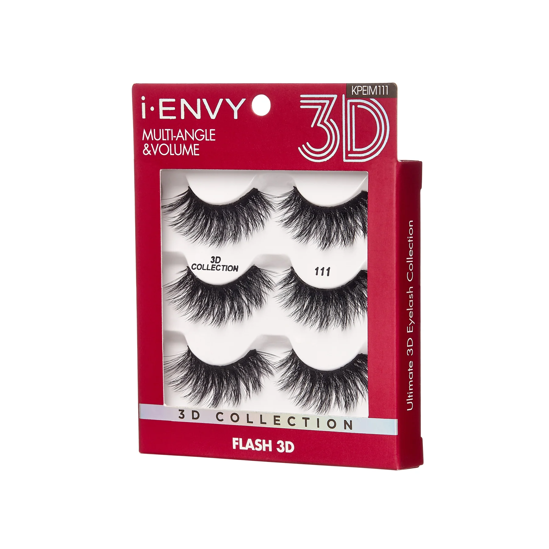 I-ENVY 3D Strip Lashes, 3 Pairs Fluffy & Wispy Volume False Eyelashes with Clear Band - Image 52