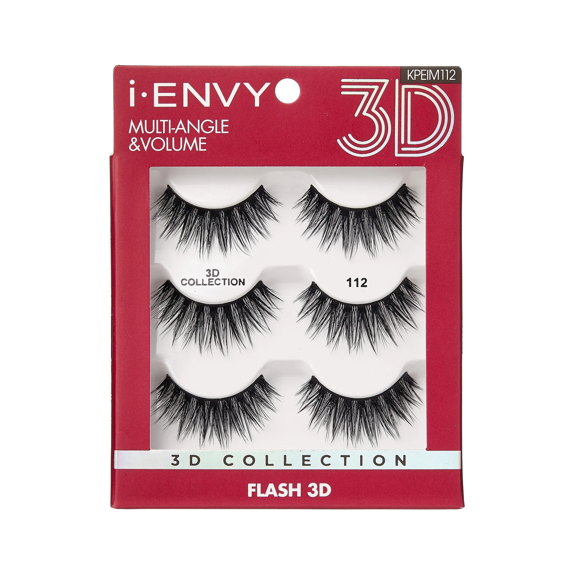 I-ENVY 3D Strip Lashes, 3 Pairs Fluffy & Wispy Volume False Eyelashes with Clear Band - Image 53