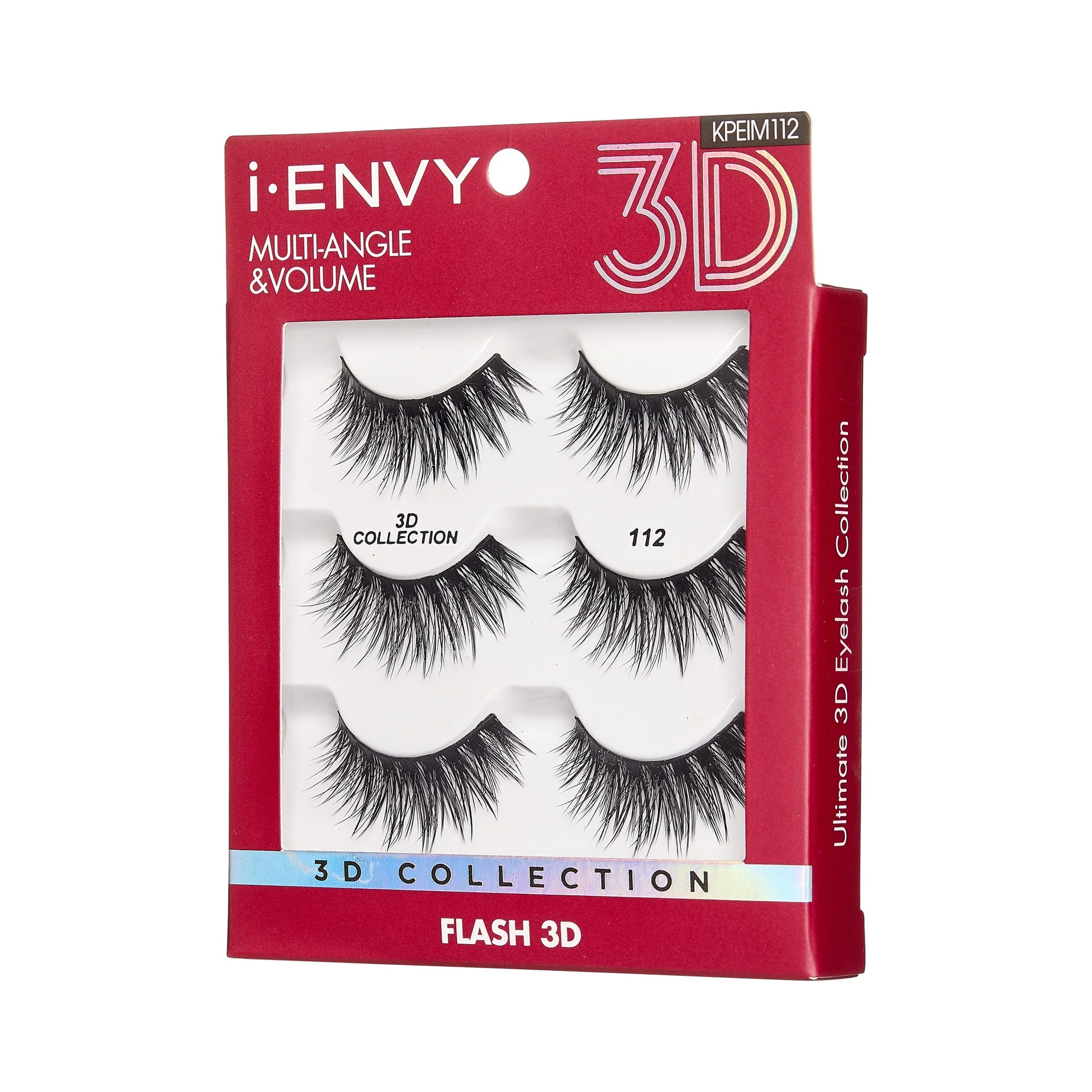 I-ENVY 3D Strip Lashes, 3 Pairs Fluffy & Wispy Volume False Eyelashes with Clear Band - Image 57