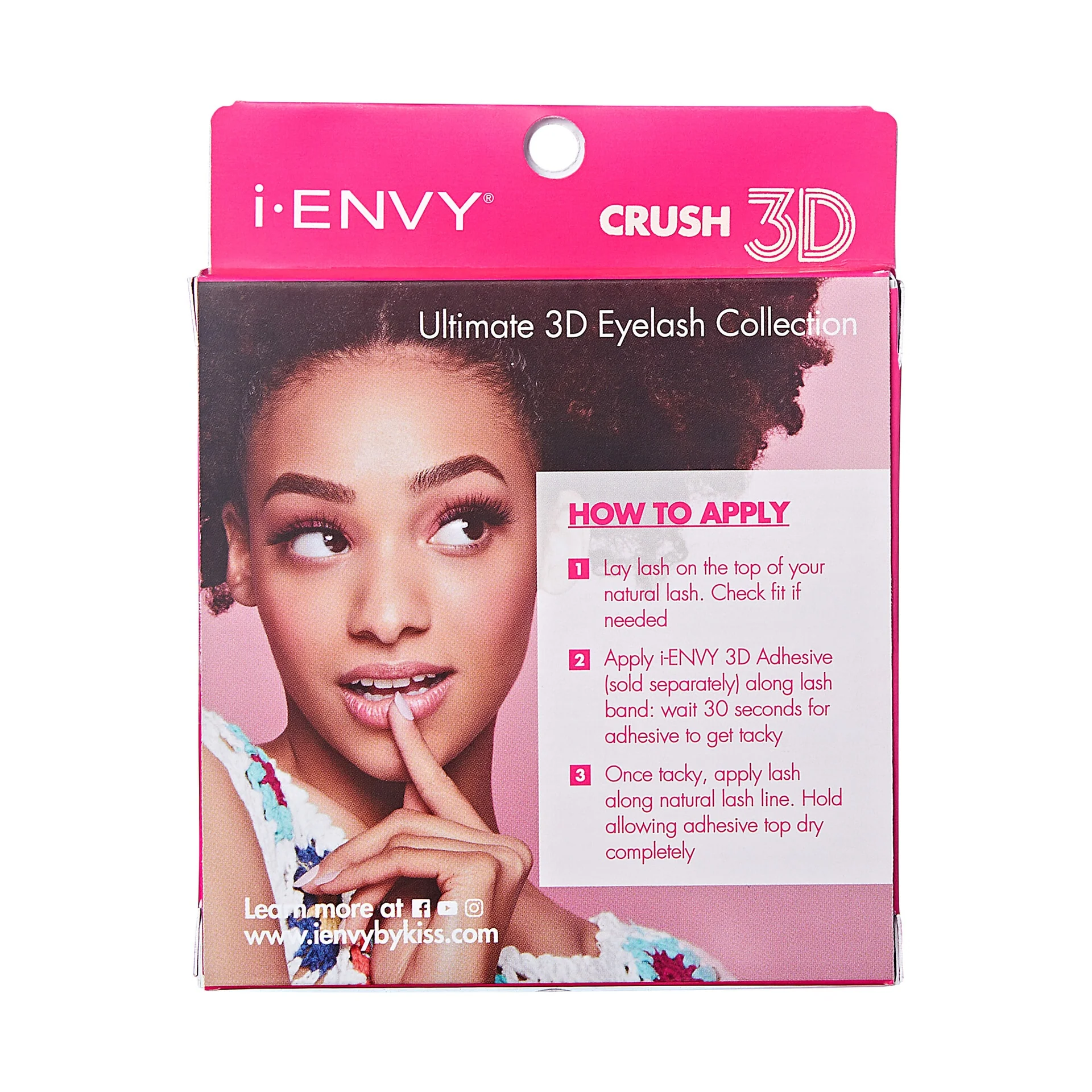 I-ENVY 3D Strip Lashes, 3 Pairs Fluffy & Wispy Volume False Eyelashes with Clear Band - Image 68