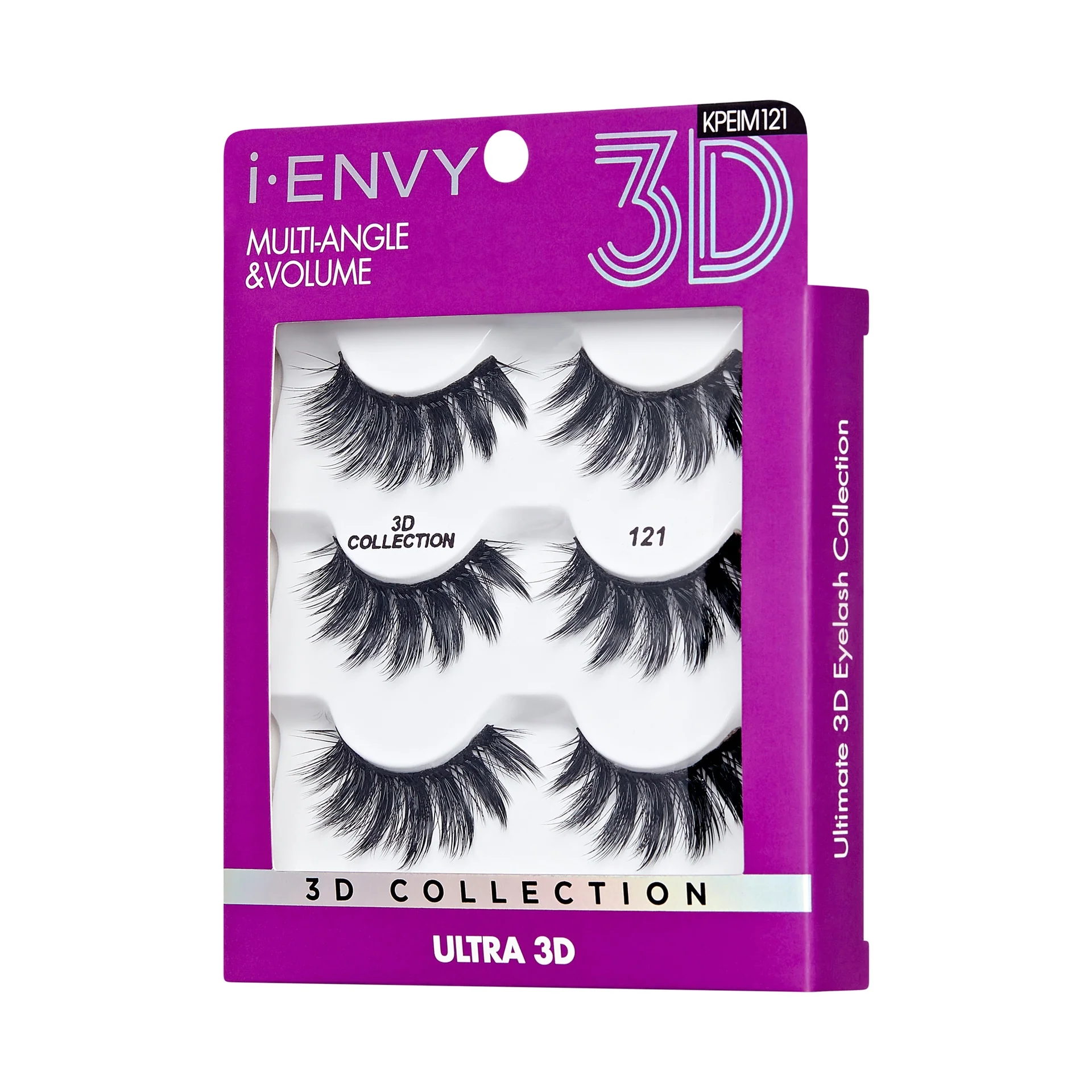 I-ENVY 3D Strip Lashes, 3 Pairs Fluffy & Wispy Volume False Eyelashes with Clear Band - Image 72