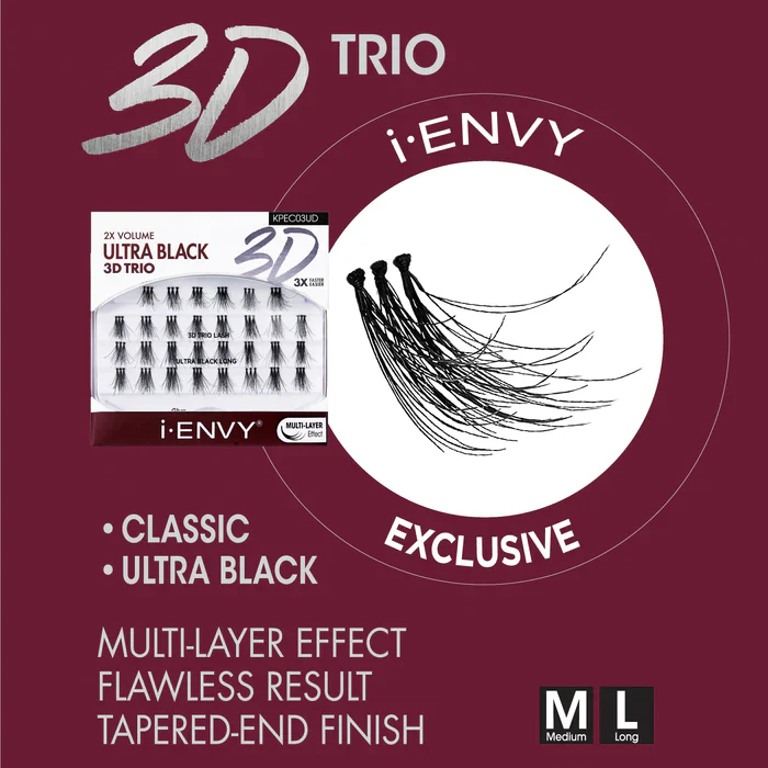I-ENVY 3D Trio Lash Ultra Black Cluster Lash - Image 5