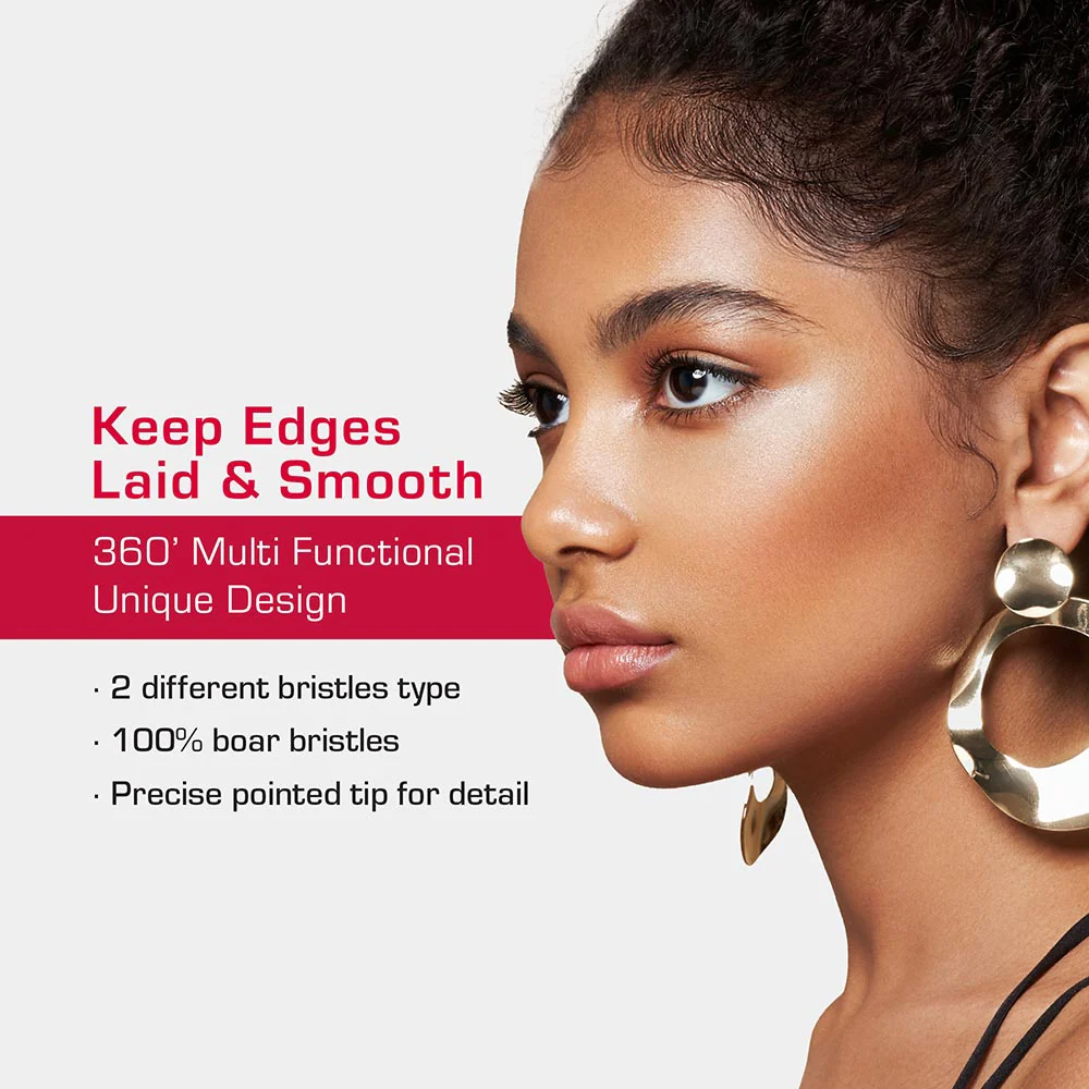 RED by KISS 4-in-1 360° Edge Brush with Pin Tail - Image 6