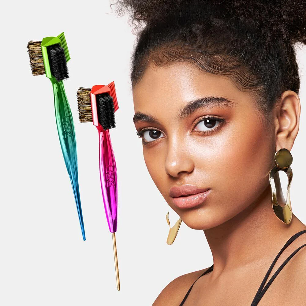 RED by KISS 4-in-1 360° Edge Brush with Rat Tail - Image 4