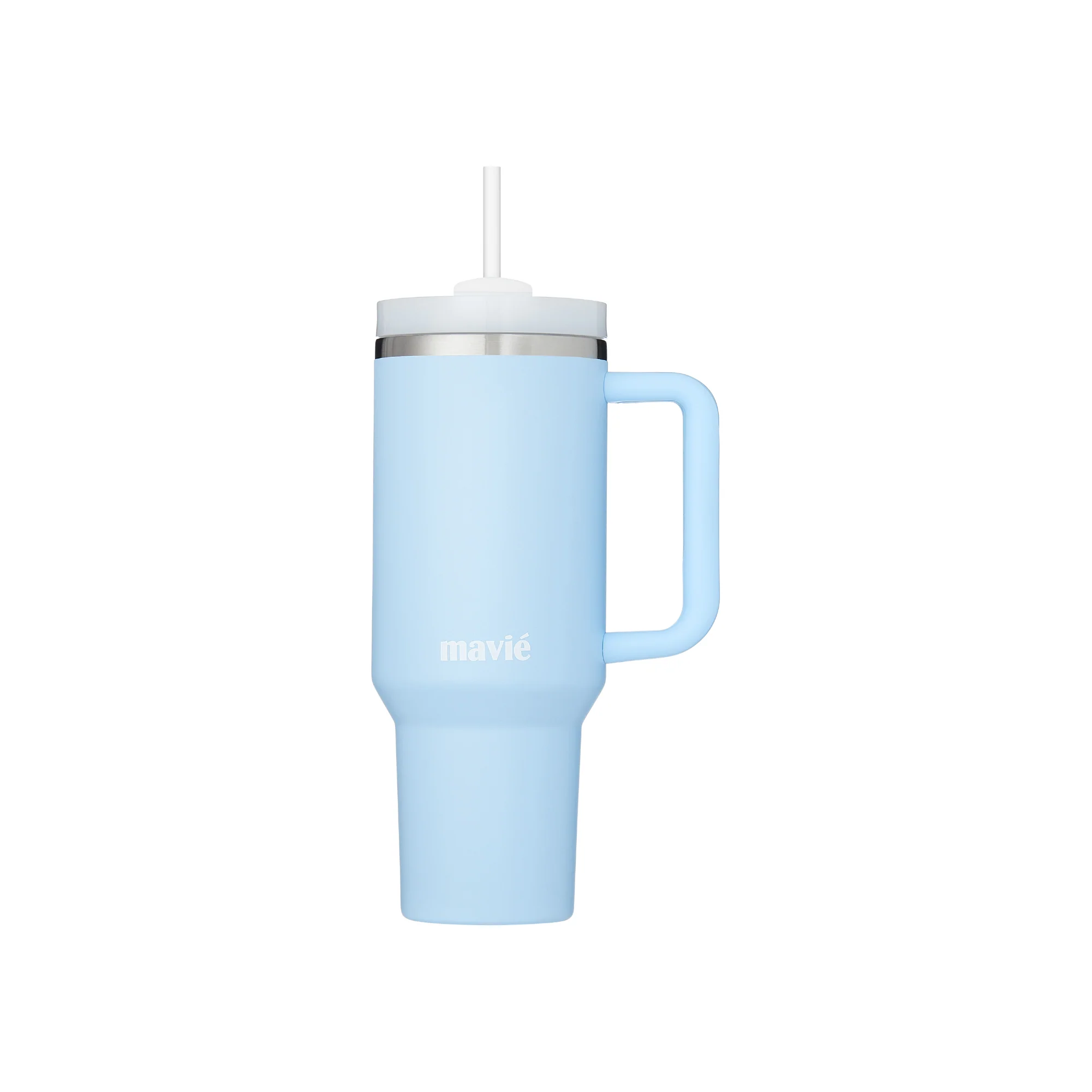 MAVIE 40oz Stainless Steel Tumbler with Handle & Straw - Dishwasher Safe Travel Mug with Rubber Base - Image 24