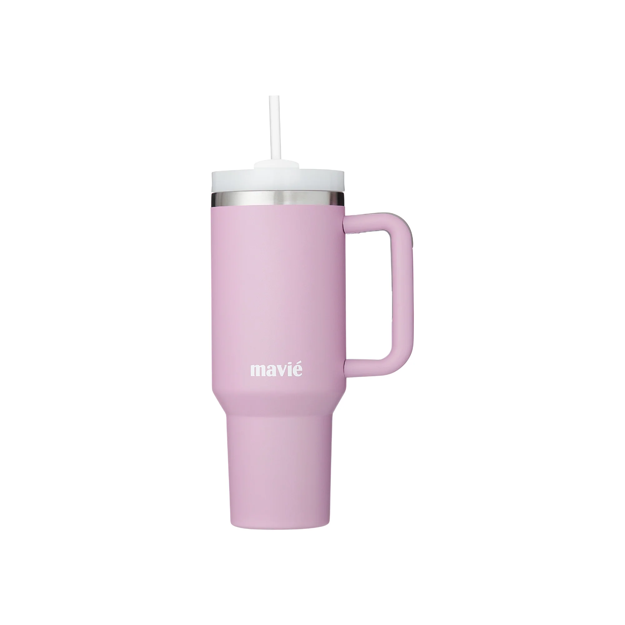 MAVIE 40oz Stainless Steel Tumbler with Handle & Straw - Dishwasher Safe Travel Mug with Rubber Base - Image 42