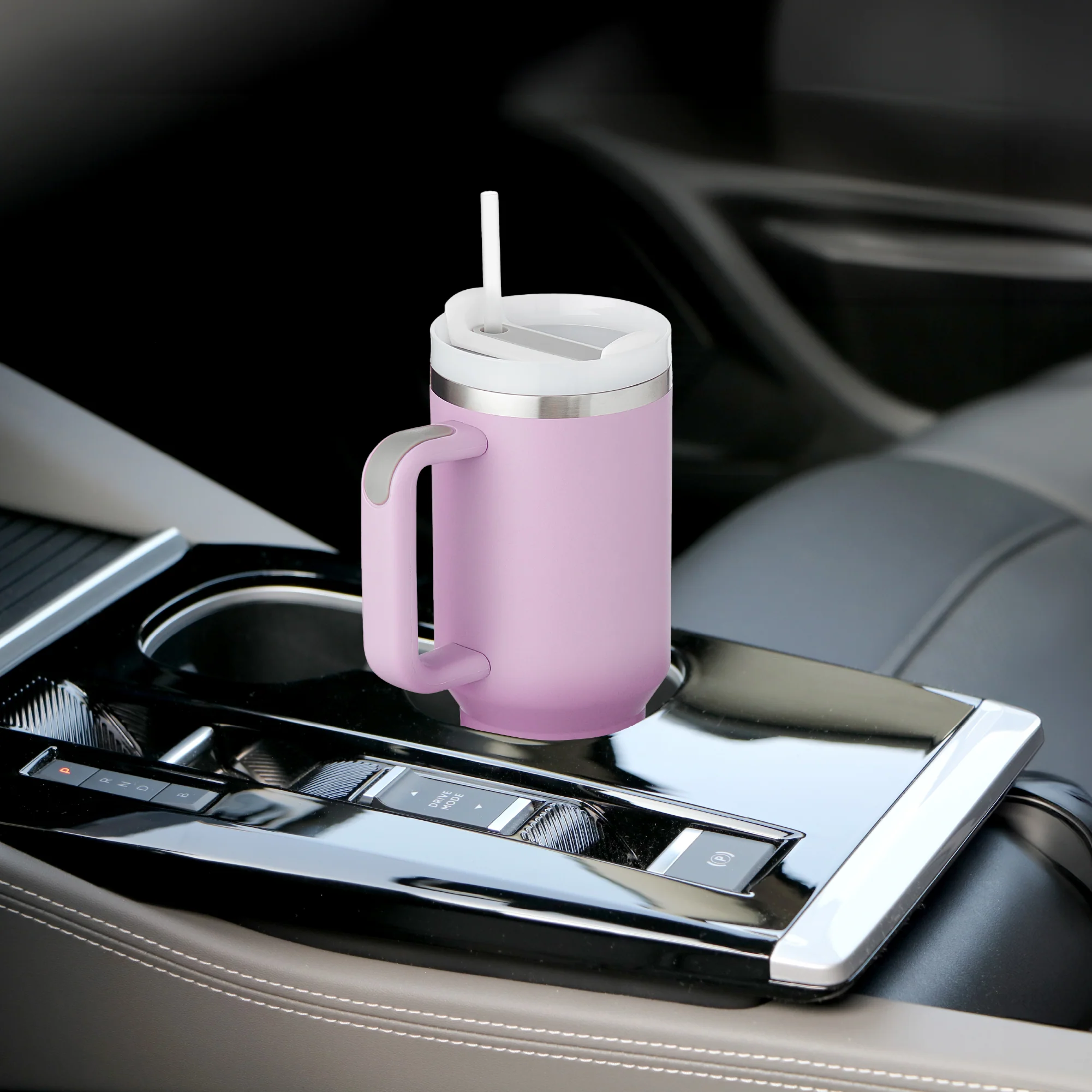 MAVIE 40oz Stainless Steel Tumbler with Handle & Straw - Dishwasher Safe Travel Mug with Rubber Base - Image 43
