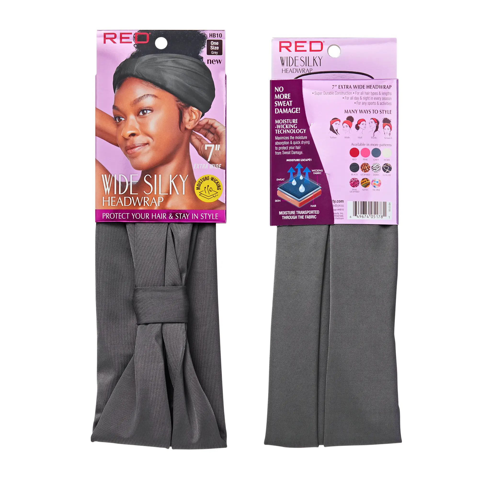 RED by KISS 7” Extra Wide Dry-Fit Headwrap – Moisture-Wicking - Image 10