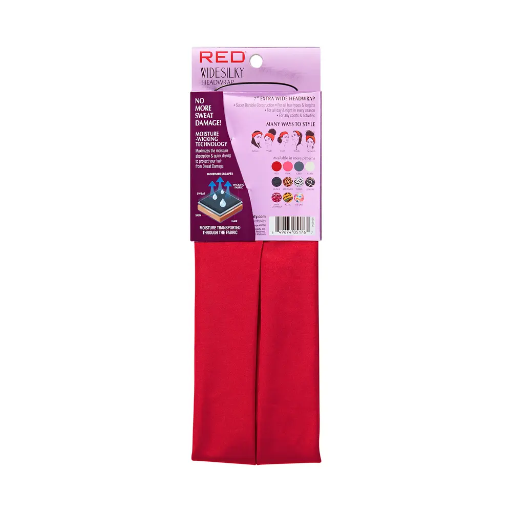RED by KISS 7” Extra Wide Dry-Fit Headwrap – Moisture-Wicking - Image 34