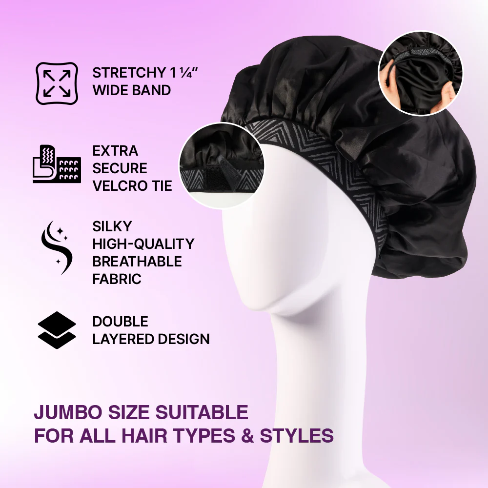 RED by KISS Adjustable Fashion Hair Bonnet for Day & Night Hair Protection - Image 17