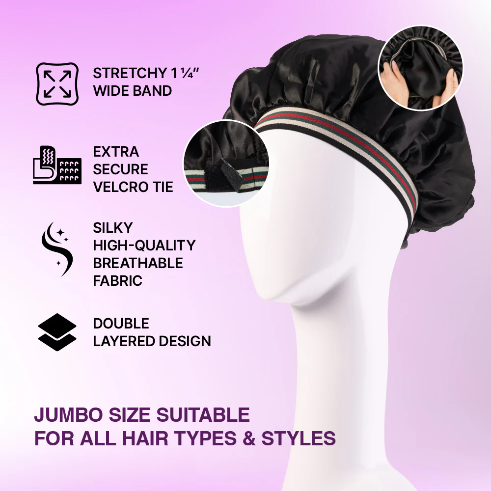 RED by KISS Adjustable Fashion Hair Bonnet for Day & Night Hair Protection - Image 19