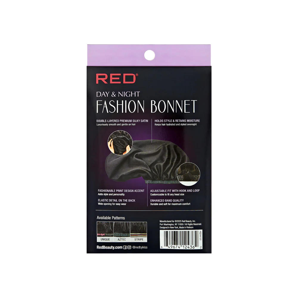 RED by KISS Adjustable Fashion Hair Bonnet for Day & Night Hair Protection - Image 28