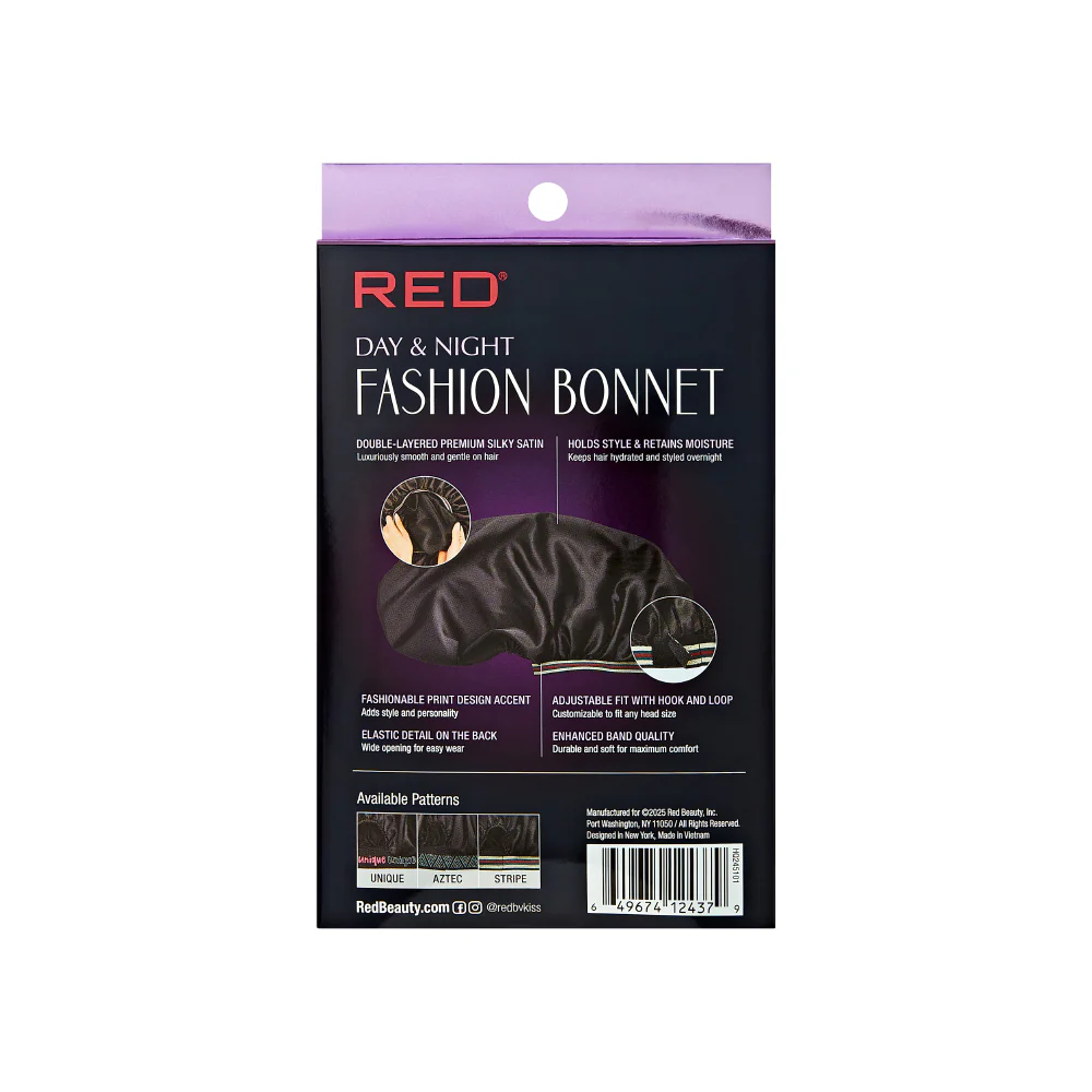 RED by KISS Adjustable Fashion Hair Bonnet for Day & Night Hair Protection - Image 30