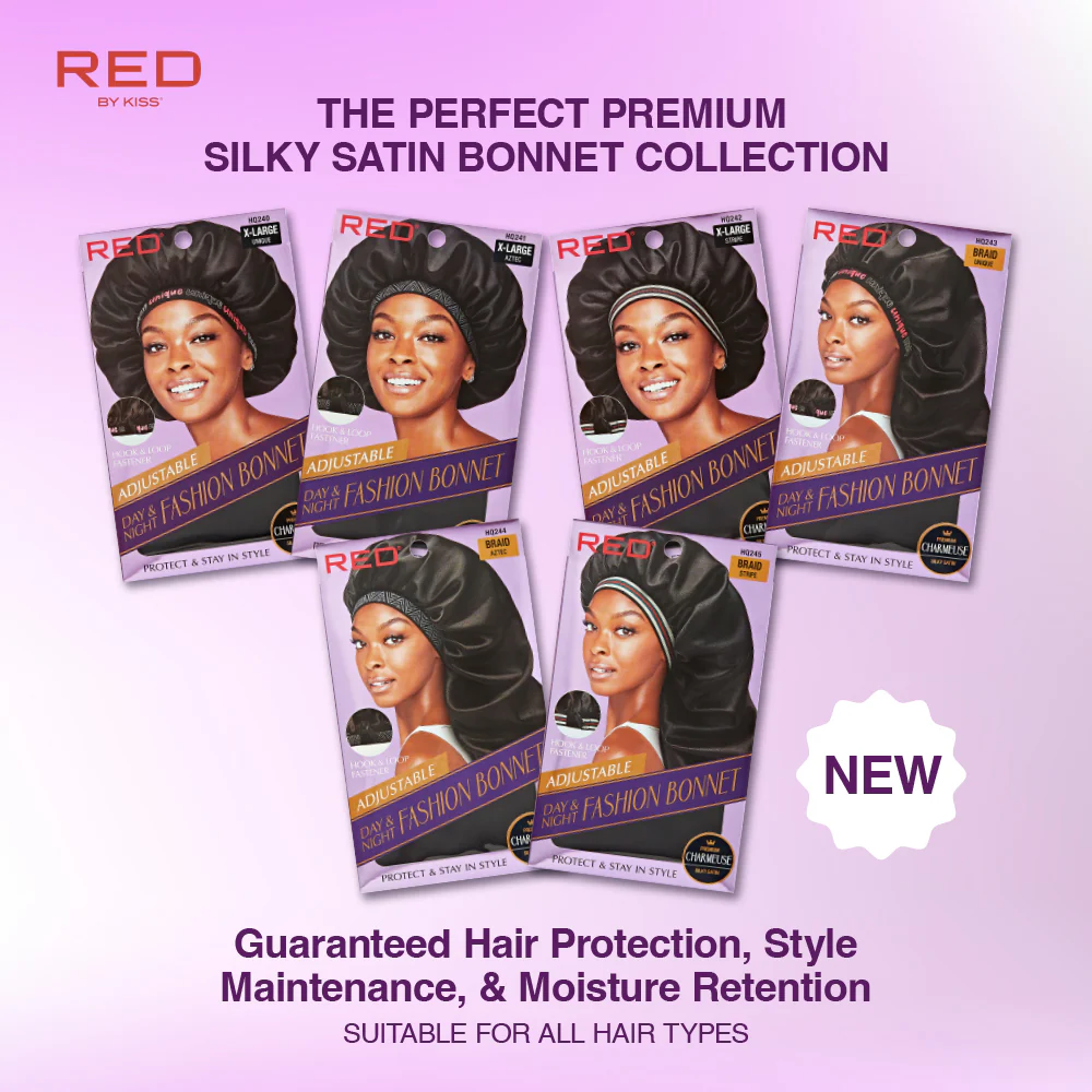 RED by KISS Adjustable Fashion Hair Bonnet for Day & Night Hair Protection - Image 32