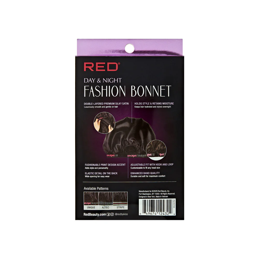 RED by KISS Adjustable Fashion Hair Bonnet for Day & Night Hair Protection - Image 39