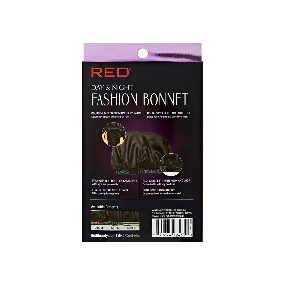 RED by KISS Adjustable Fashion Hair Bonnet for Day & Night Hair Protection - Image 40