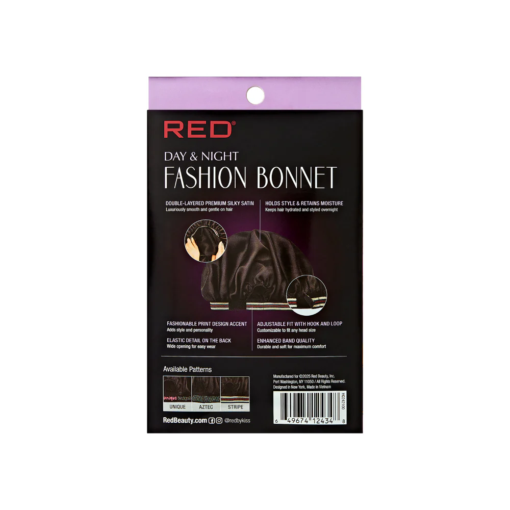 RED by KISS Adjustable Fashion Hair Bonnet for Day & Night Hair Protection - Image 41