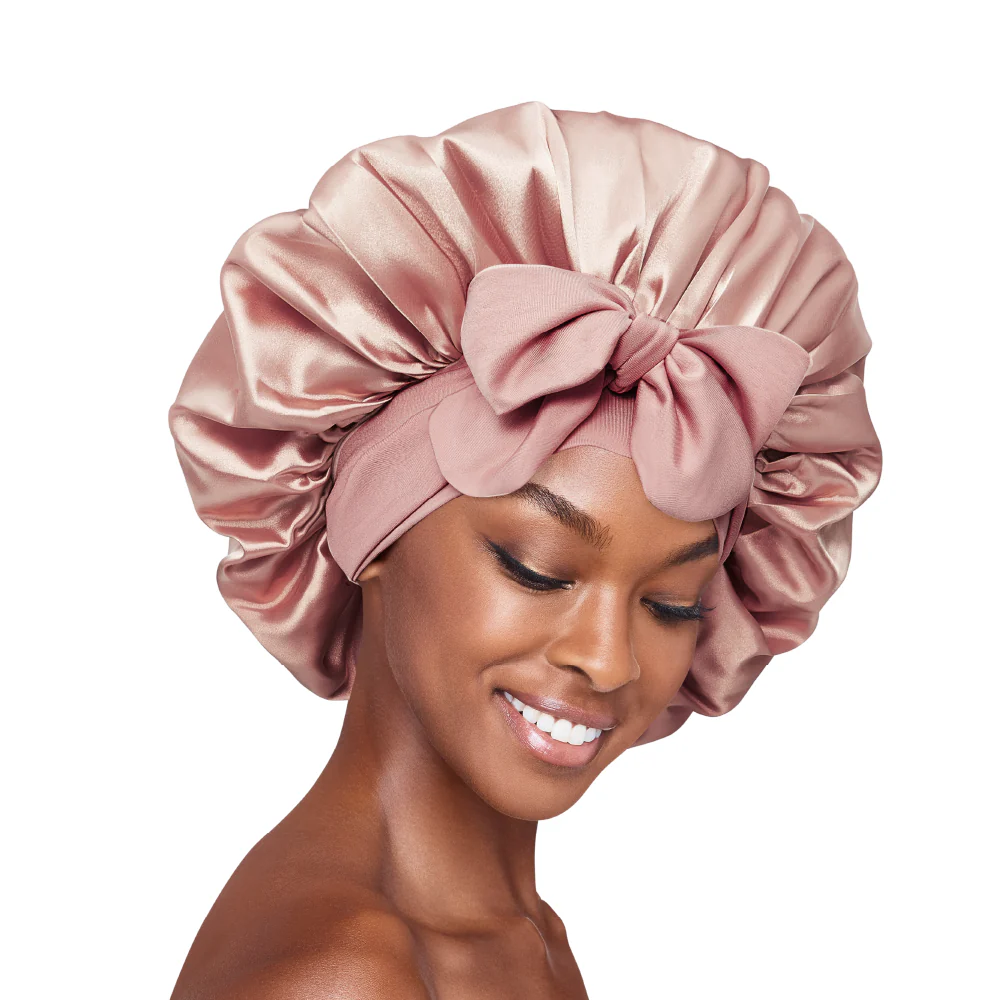RED by KISS Adjustable Satin Bonnet with Tie Band – Extra Large Silky Cap for Braids, Locs & Curls - Image 11