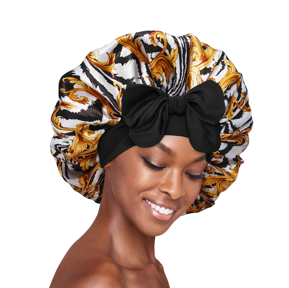 RED by KISS Adjustable Satin Bonnet with Tie Band – Extra Large Silky Cap for Braids, Locs & Curls - Image 16